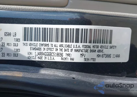 2011 Jeep Grand Cherokee Laredo from USA, damaged, VIN 1J4RR4GG6BC518696